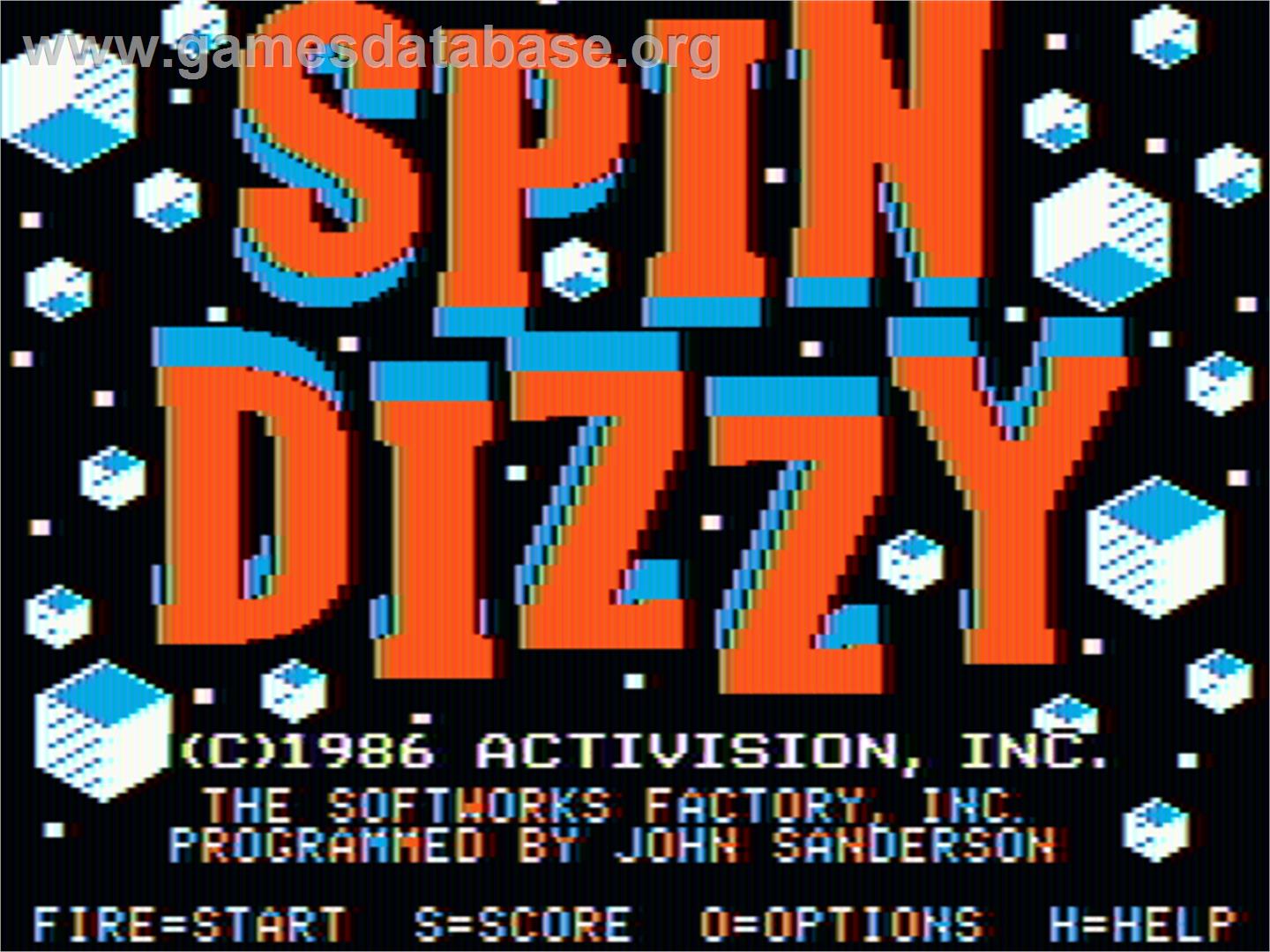 Spindizzy - Apple II - Artwork - Title Screen