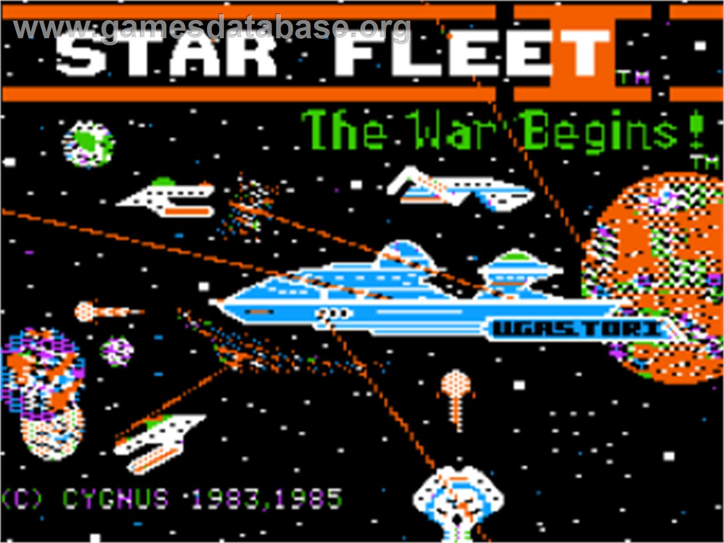 Star Fleet I: The War Begins - Apple II - Artwork - Title Screen