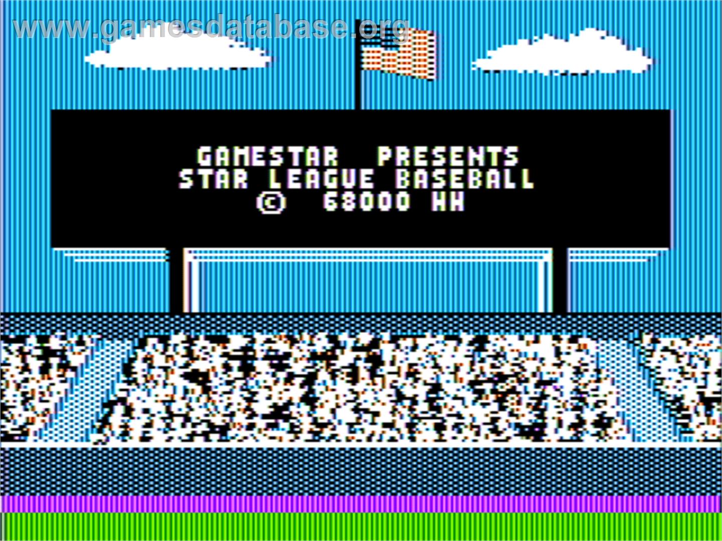 Star League Baseball - Apple II - Artwork - Title Screen