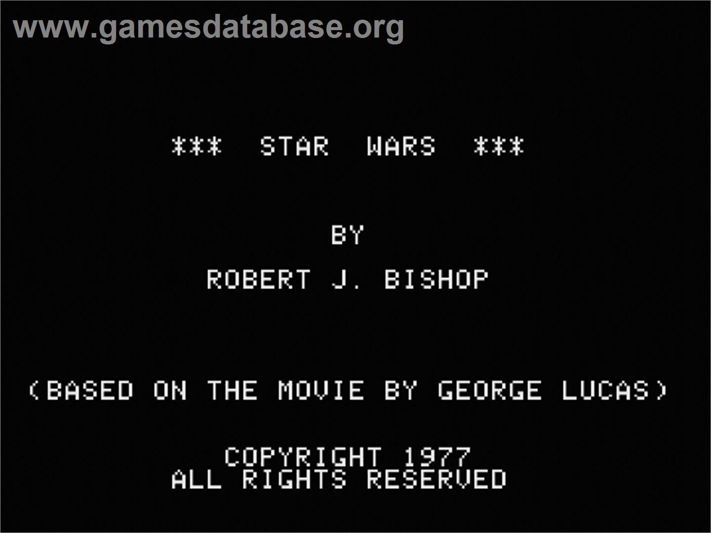 Star Wars - Apple II - Artwork - Title Screen