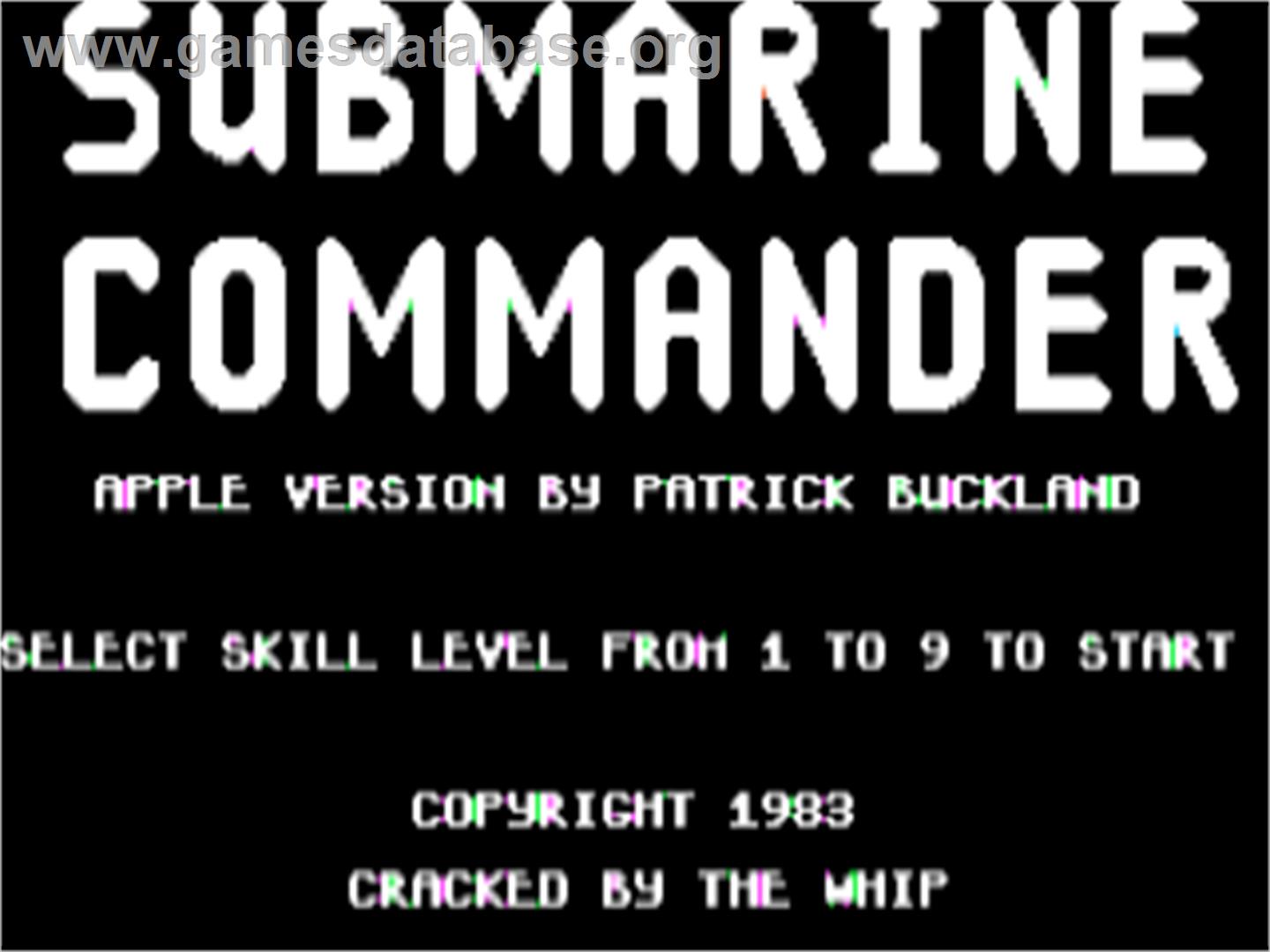 Submarine Commander - Apple II - Artwork - Title Screen