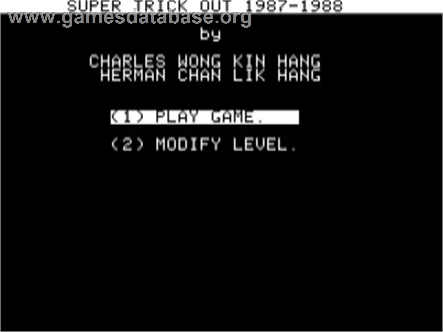 Super Trick Out - Apple II - Artwork - Title Screen
