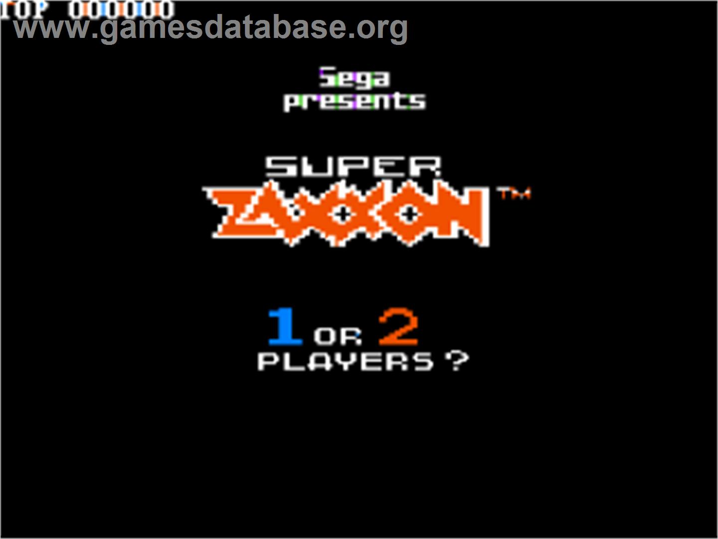 Super Zaxxon - Apple II - Artwork - Title Screen