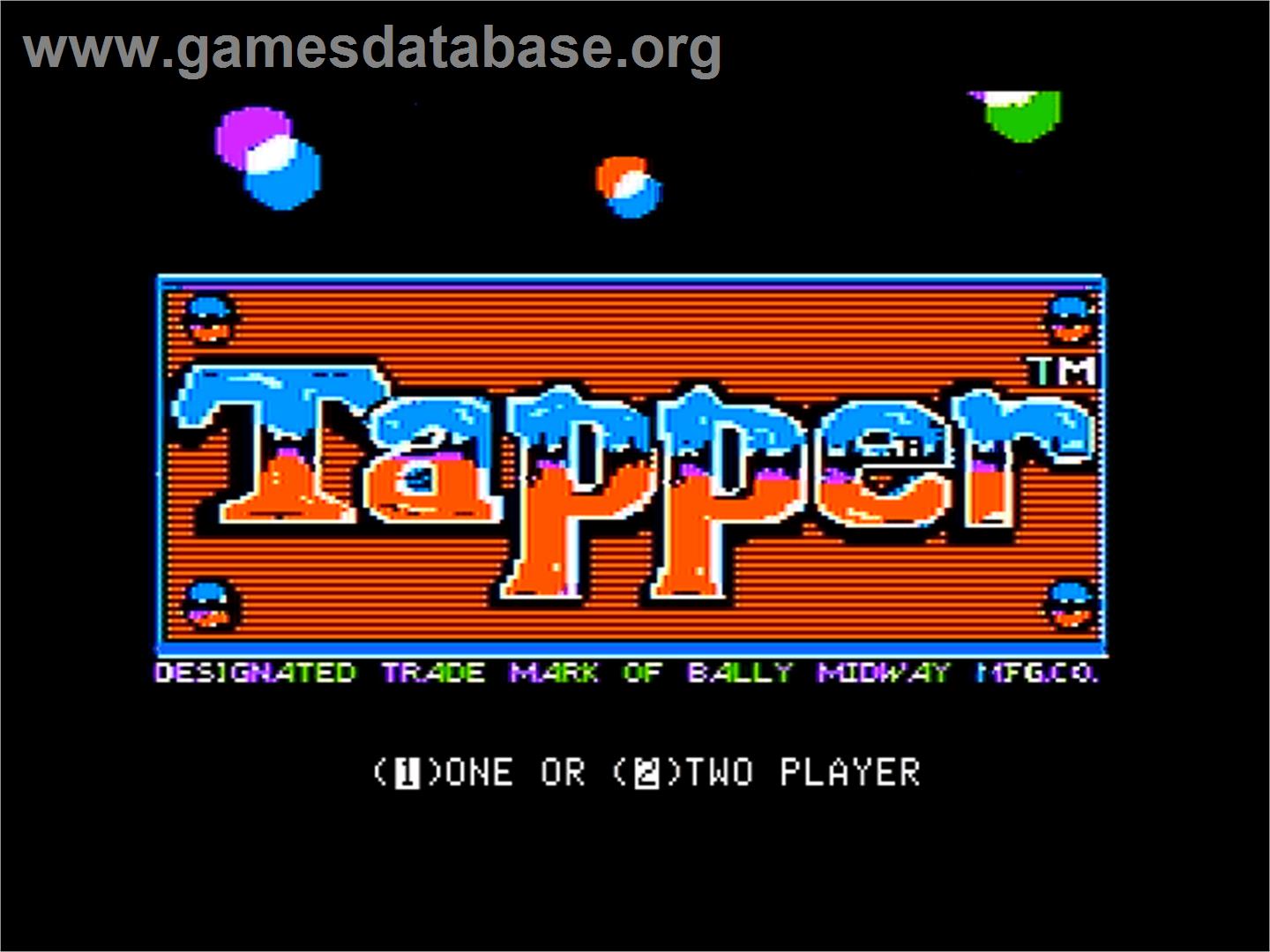Tapper - Apple II - Artwork - Title Screen