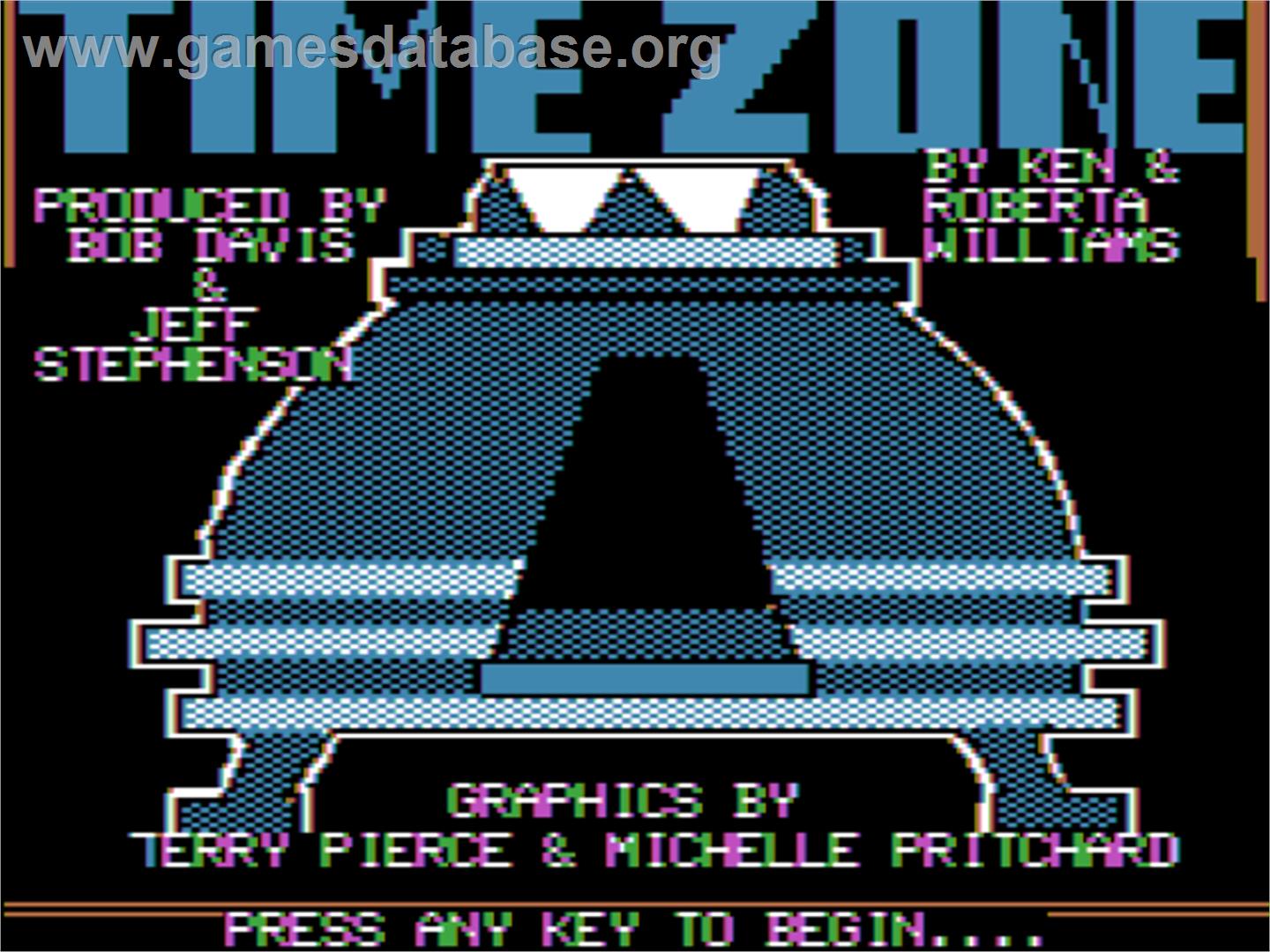 Time Zone - Apple II - Artwork - Title Screen