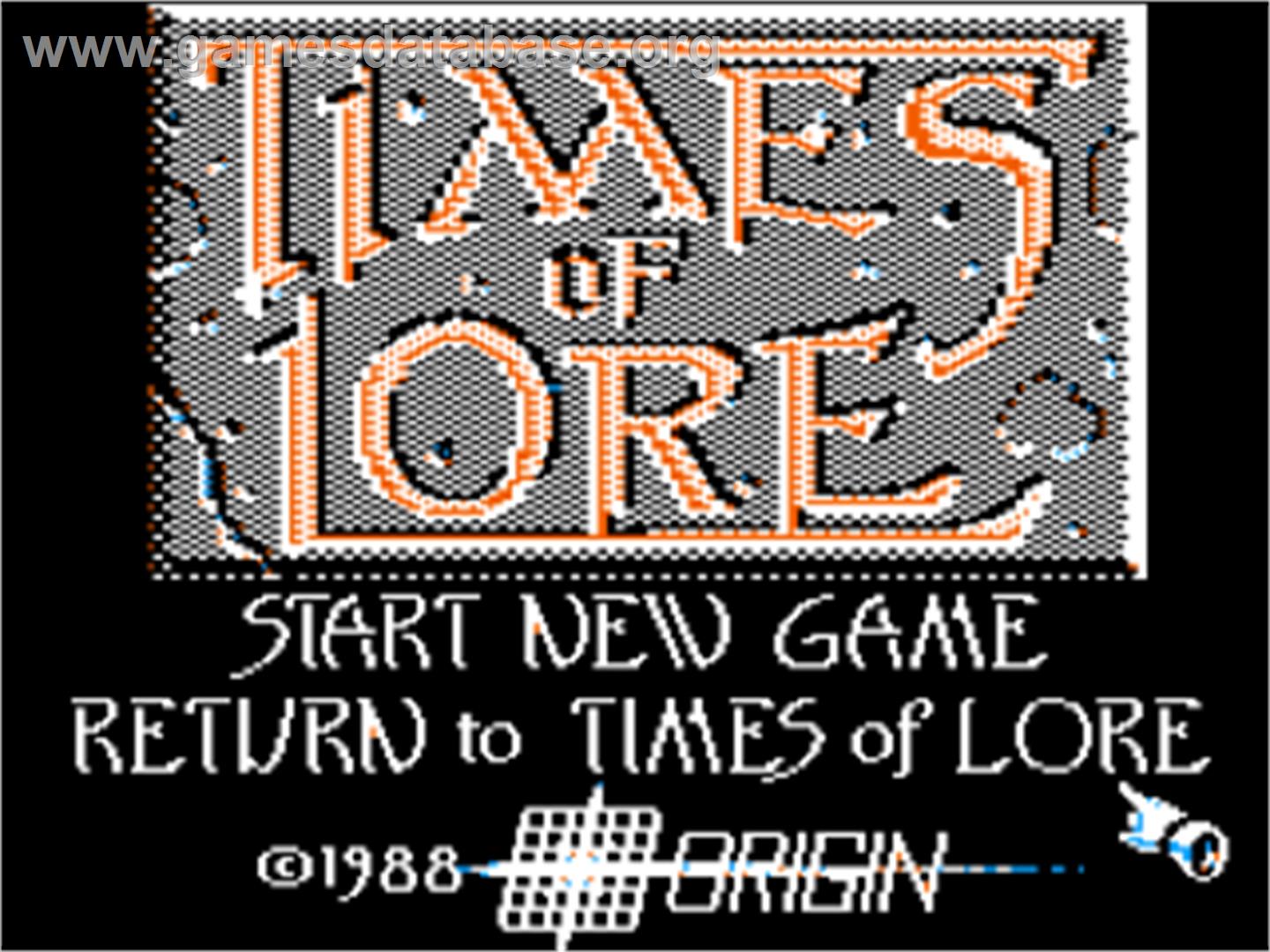Times Of Lore - Apple II - Artwork - Title Screen