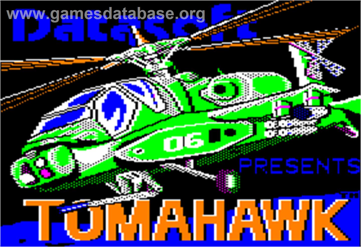 Tomahawk - Apple II - Artwork - Title Screen