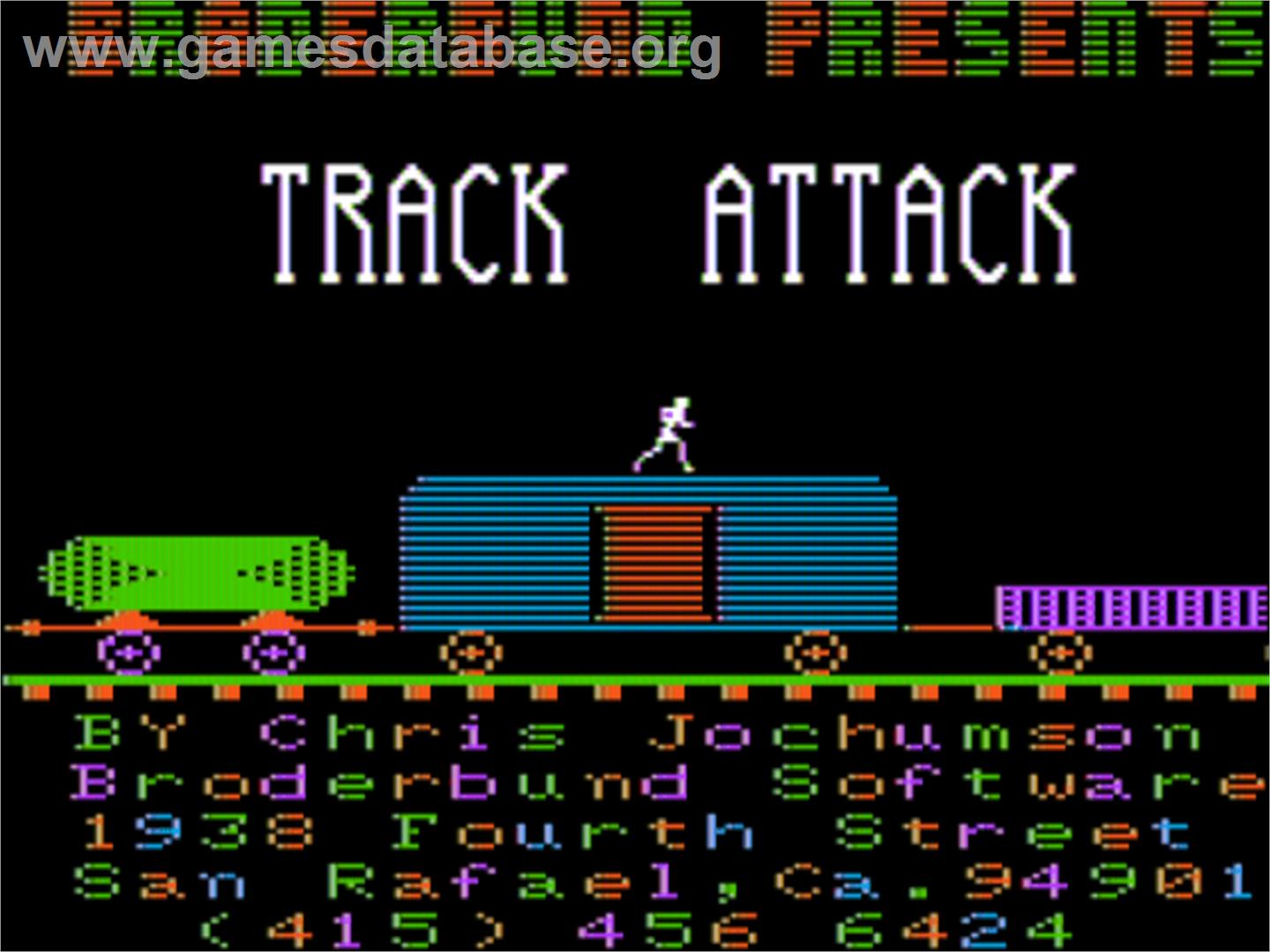 Track Attack - Apple II - Artwork - Title Screen