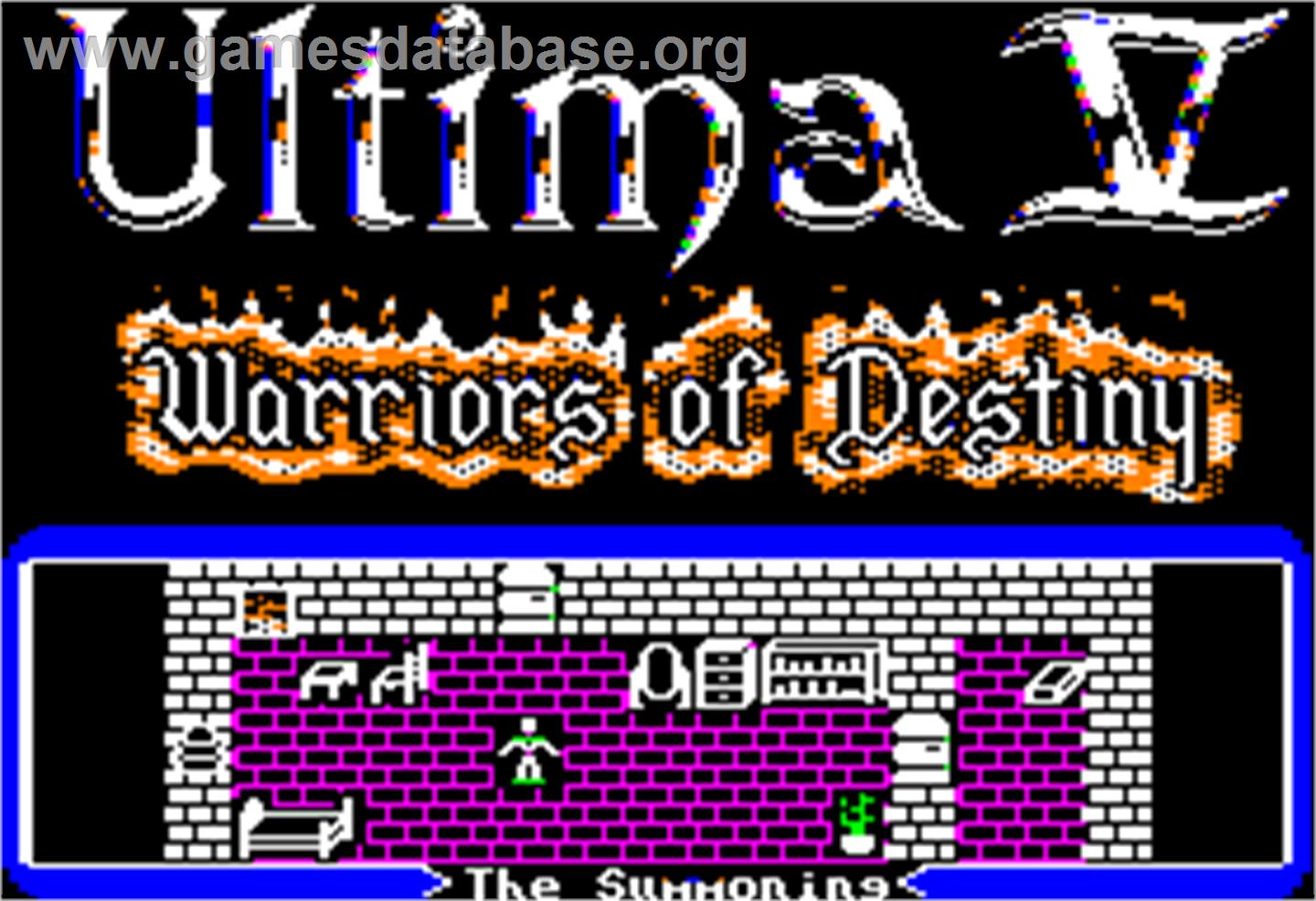 Ultima V: Warriors of Destiny - Apple II - Artwork - Title Screen