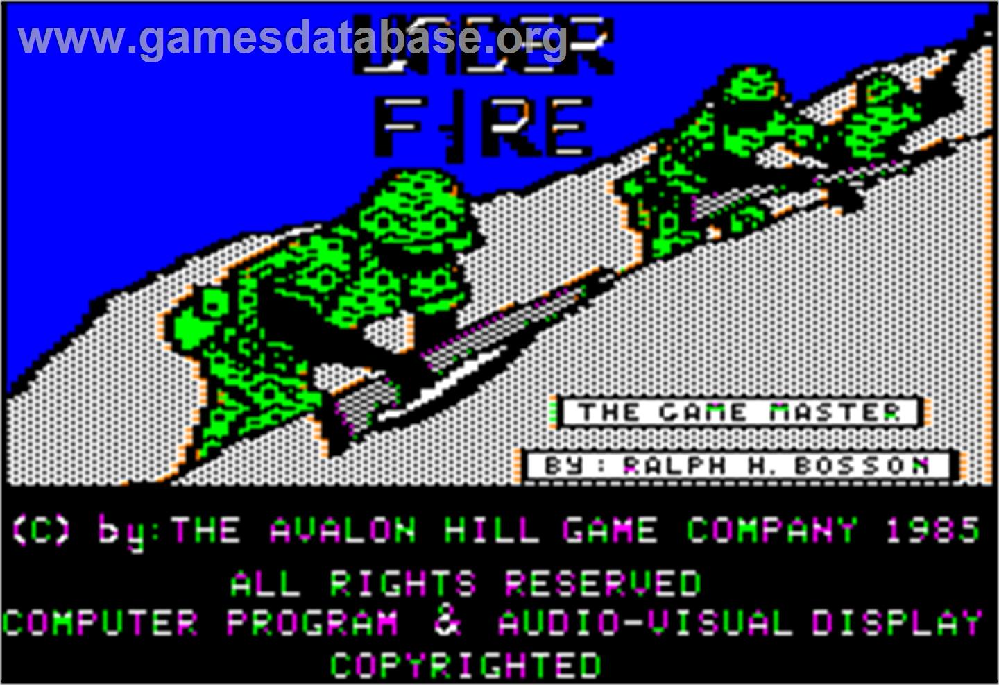 Under Fire - Apple II - Artwork - Title Screen