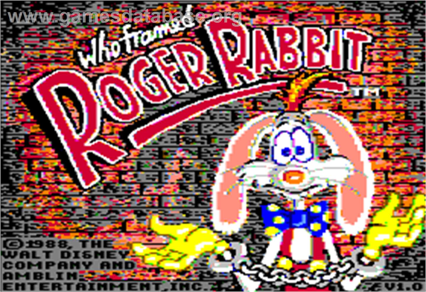 Who Framed Roger Rabbit? - Apple II - Artwork - Title Screen