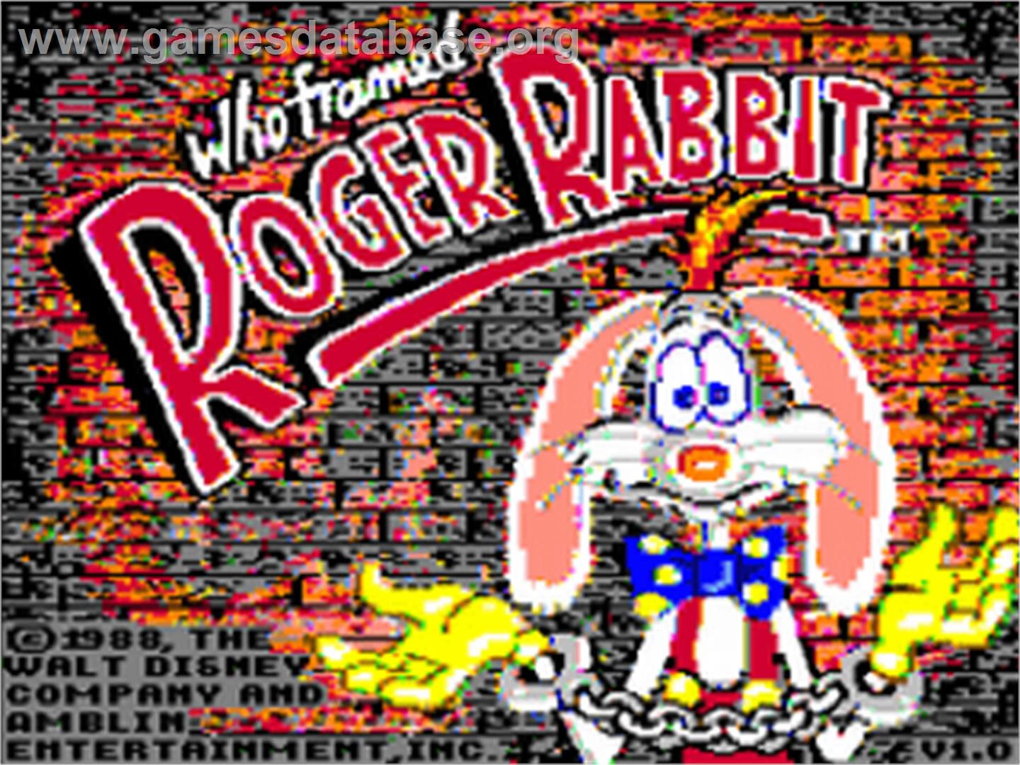 Who Framed Roger Rabbit - Apple II - Artwork - Title Screen