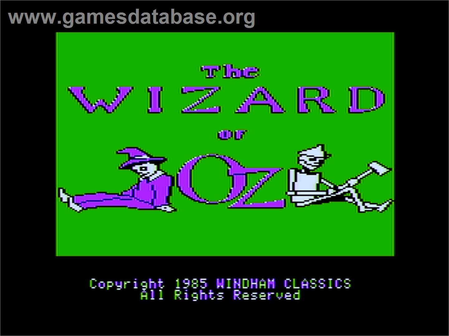Wizard of Oz - Apple II - Artwork - Title Screen
