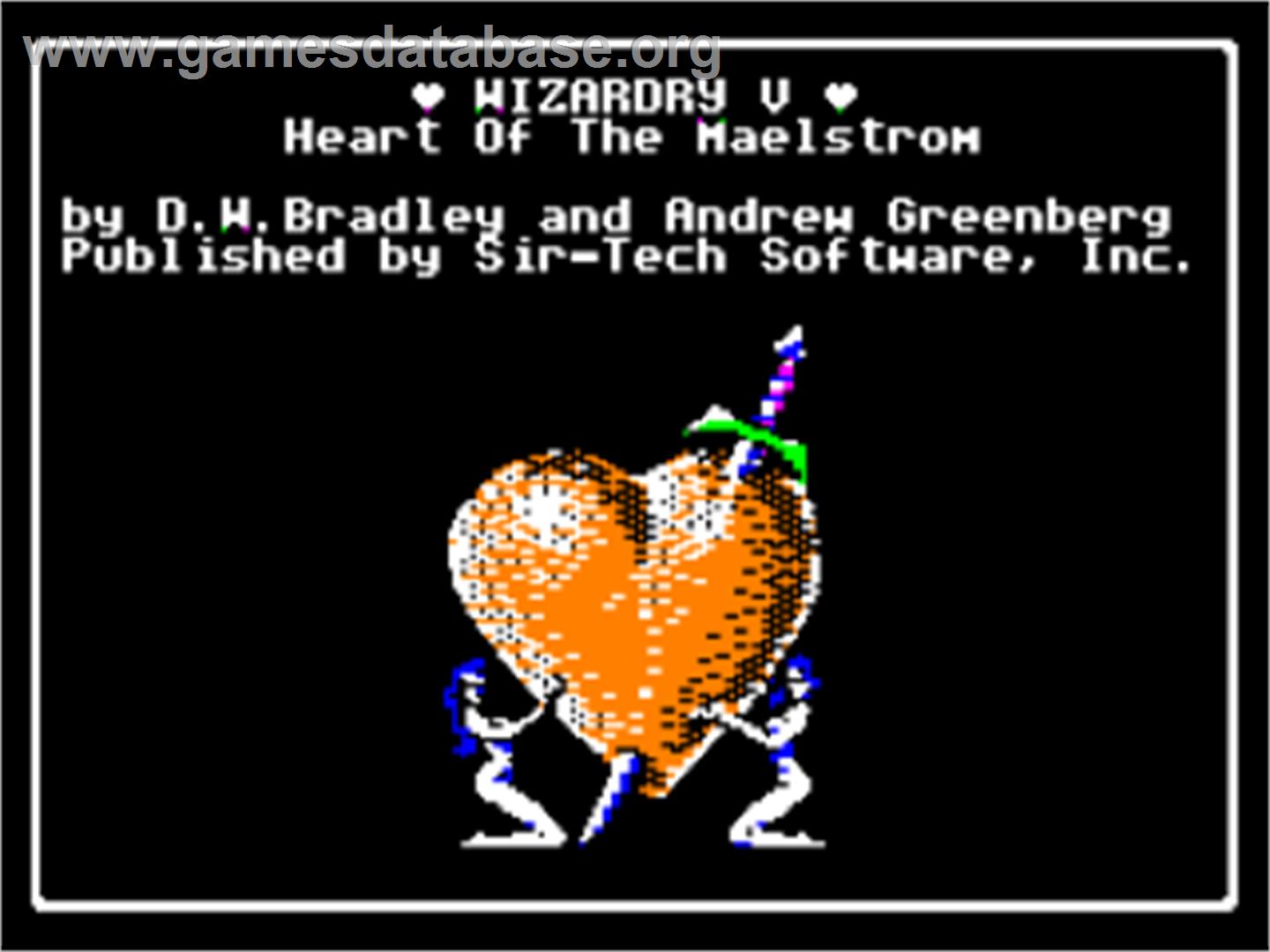Wizardry 5 - Heart Of The Maelstrom - Apple II - Artwork - Title Screen