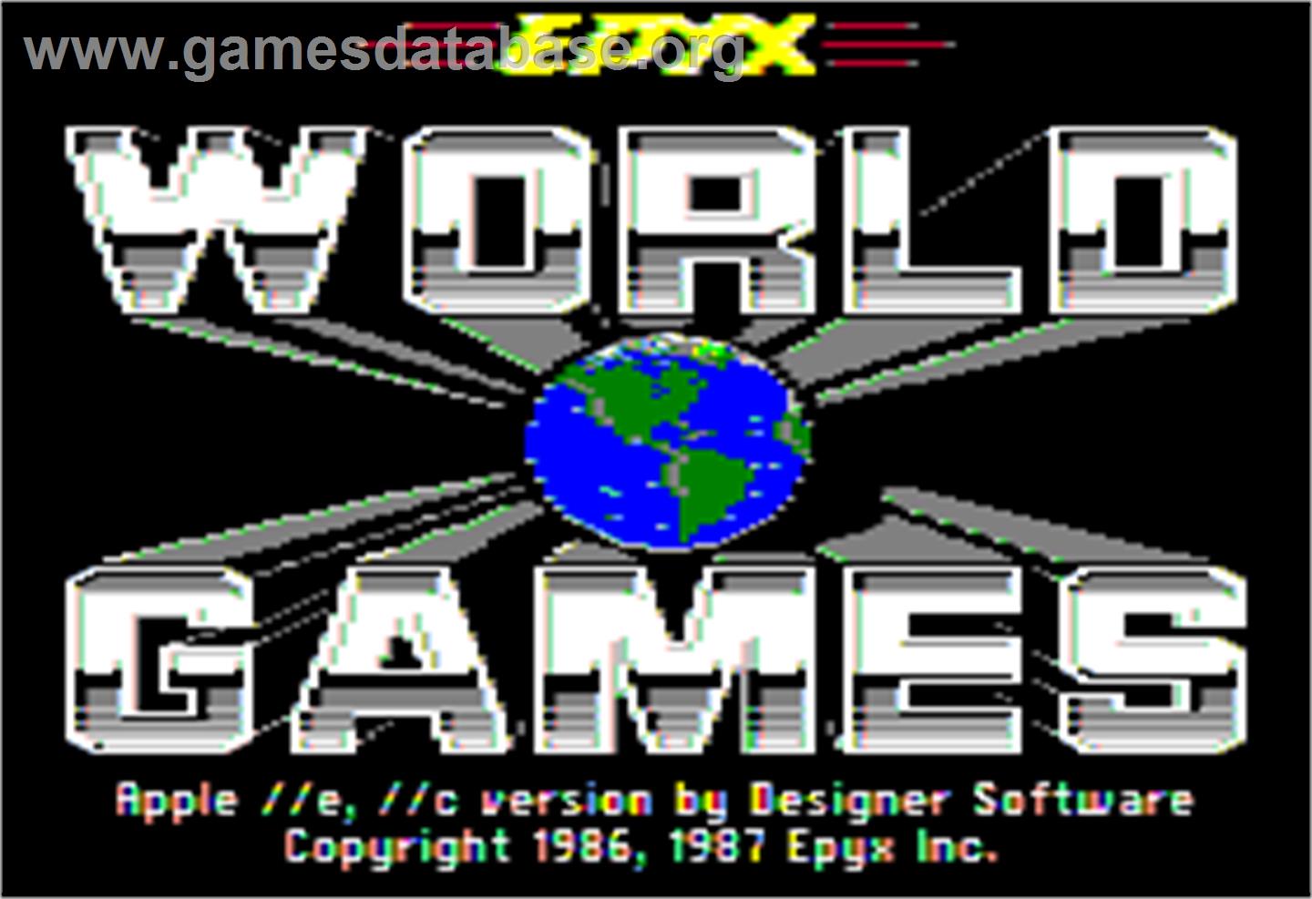 World Games - Apple II - Artwork - Title Screen