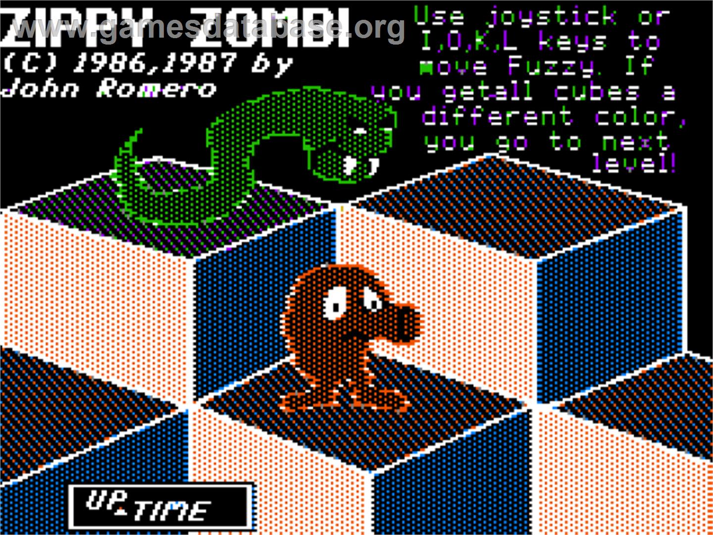 Zippy Zombi - Apple II - Artwork - Title Screen