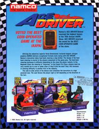 Advert for Ace Driver: Racing Evolution on the Arcade.