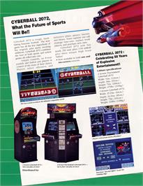 Advert for Cyberball 2072 on the Arcade.