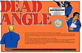 Advert for Dead Angle on the Sega Master System.