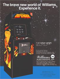 Advert for Defender on the Atari 8-bit.