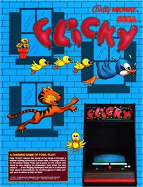Advert for Flicky on the Arcade.