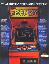 Advert for Frenzy on the Atari 7800.