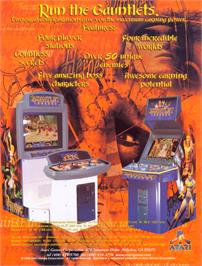 Advert for Gauntlet Legends on the Arcade.