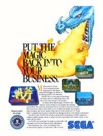 Advert for Golden Axe on the Arcade.