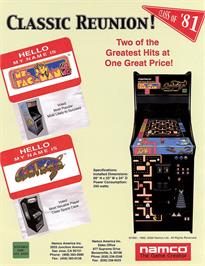 Advert for Ms. Pac-Man/Galaga - 20th Anniversary Class of 1981 Reunion on the Arcade.