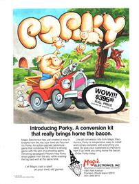 Advert for Porky on the Arcade.