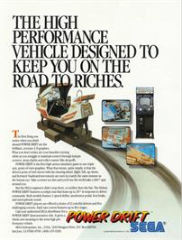 Advert for Power Drift on the Arcade.