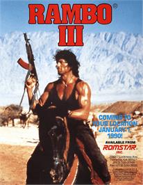 Advert for Rambo III on the Arcade.