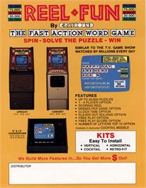 Advert for Reel Fun on the Arcade.