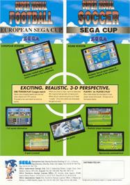 Advert for Super Visual Football: European Sega Cup on the Arcade.