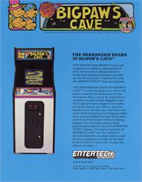 Advert for The Berenstain Bears in Big Paw's Cave on the Arcade.