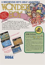Advert for Wonder Boy Deluxe on the Arcade.