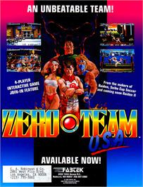 Advert for Zero Team on the Arcade.