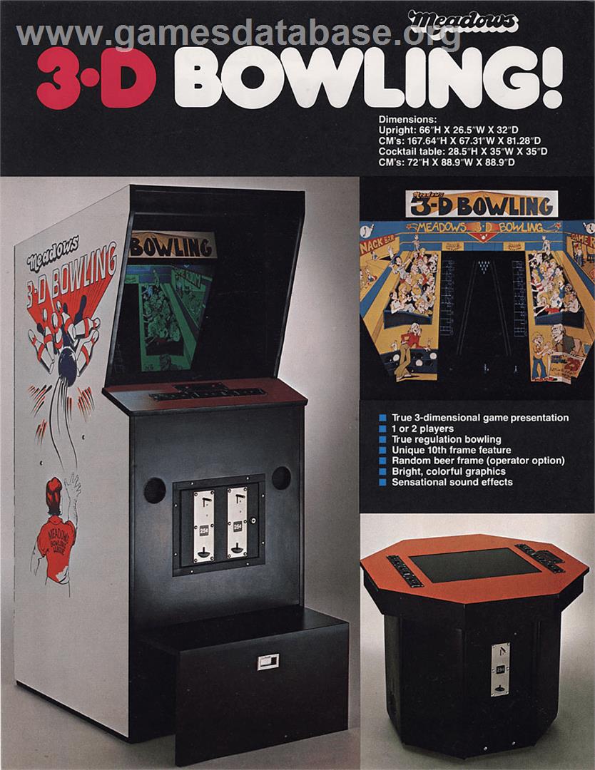 3-D Bowling - Arcade - Artwork - Advert
