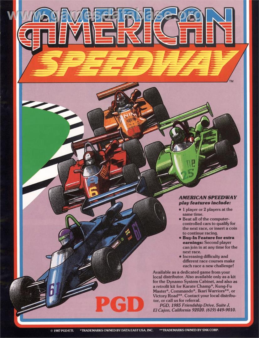 American Speedway - Arcade - Artwork - Advert