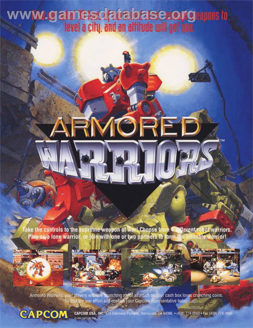 Armored Warriors - Arcade - Artwork - Advert