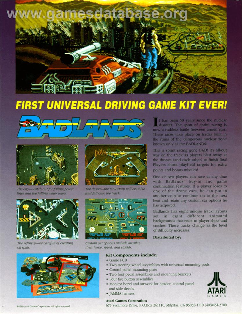 Bad Lands - Arcade - Artwork - Advert