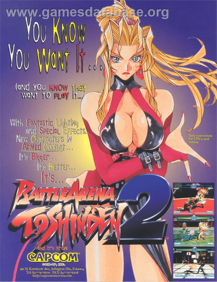 Battle Arena Toshinden 2 - Arcade - Artwork - Advert