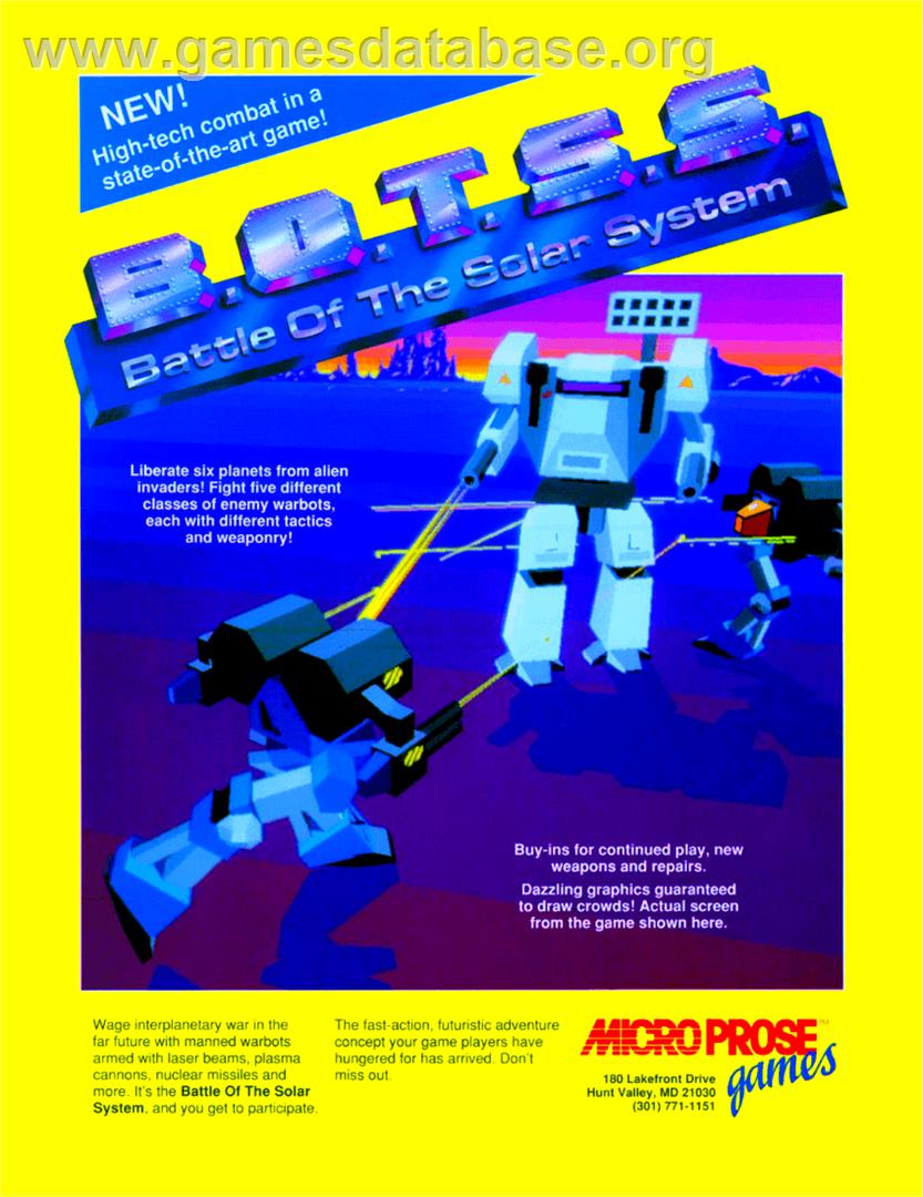 Battle of the Solar System - Arcade - Artwork - Advert