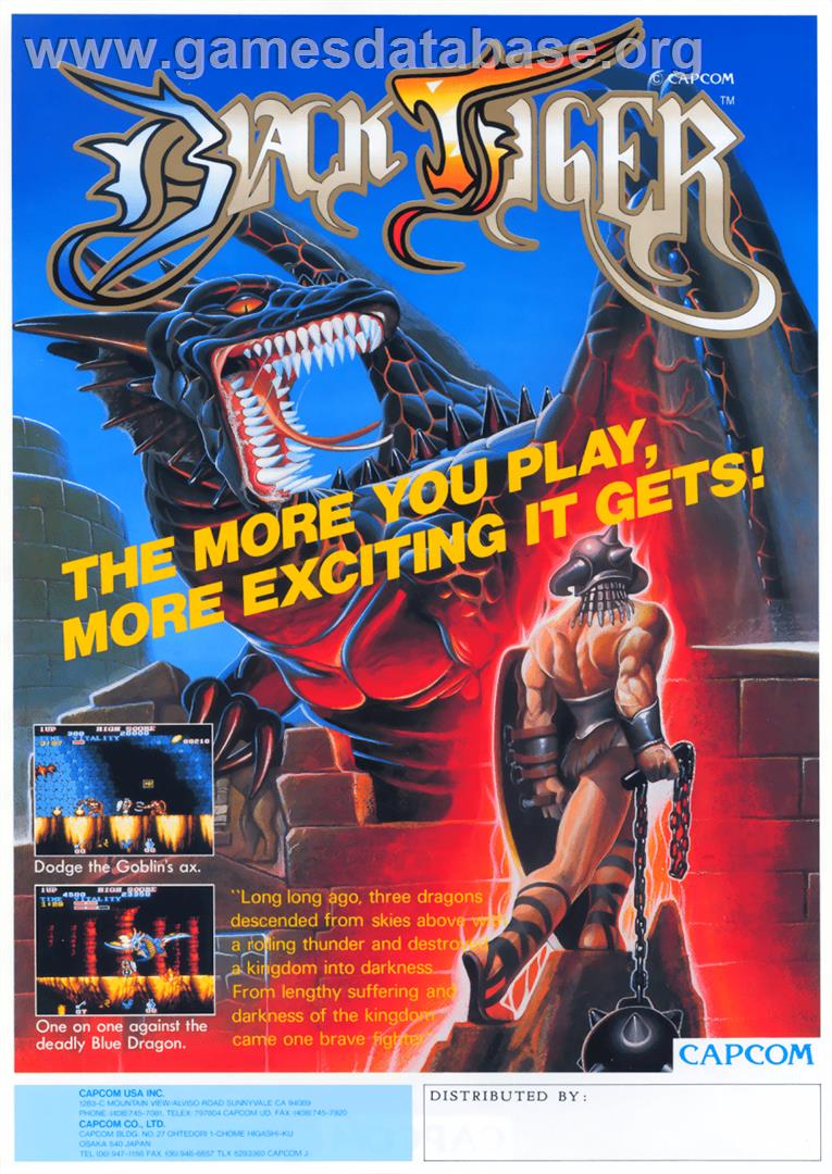 Black Tiger / Black Dragon - Arcade - Artwork - Advert
