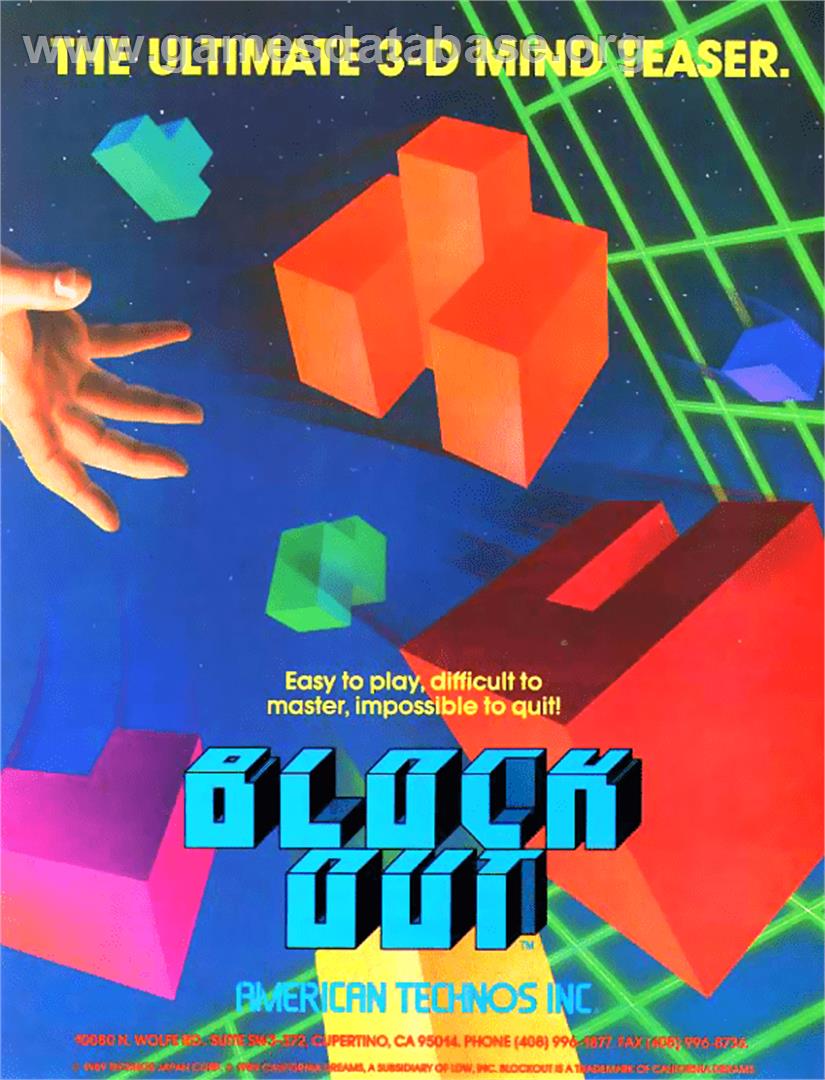 Block Out - Microsoft DOS - Artwork - Advert