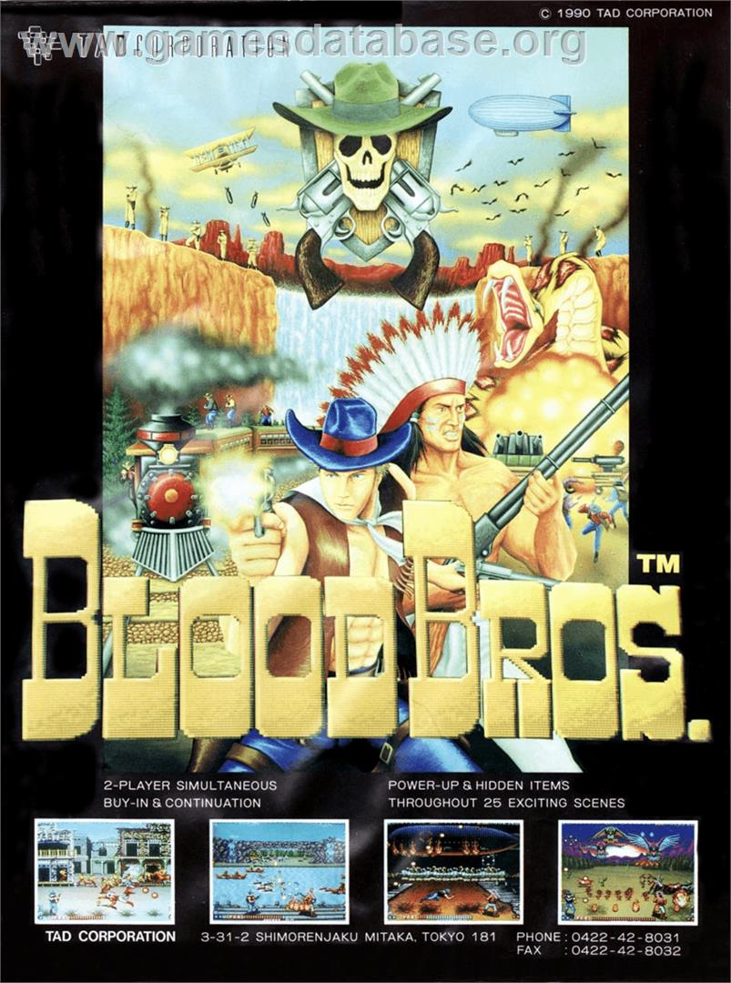 Blood Bros. - Arcade - Artwork - Advert