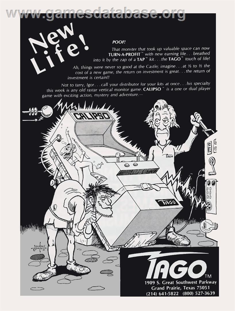 Calipso - Arcade - Artwork - Advert