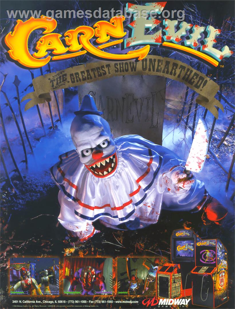 CarnEvil - Arcade - Artwork - Advert