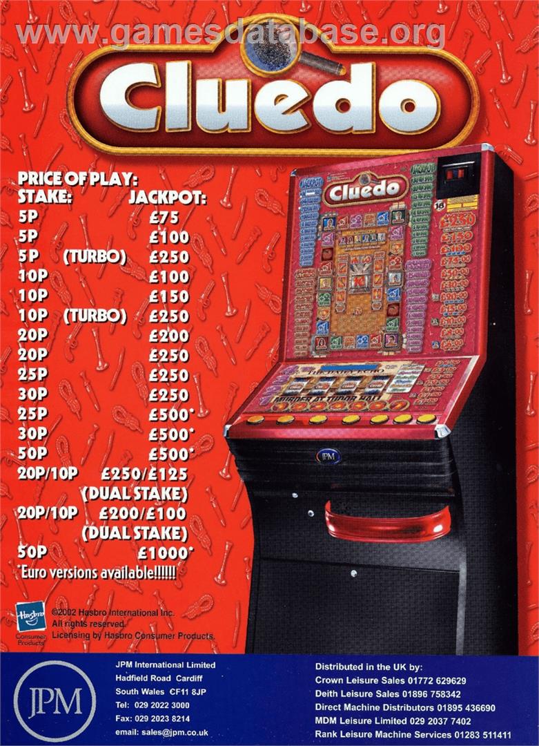 Cluedo - Arcade - Artwork - Advert