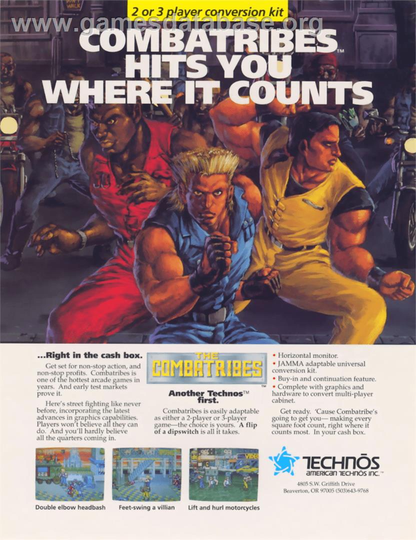 Combatribes, The - Arcade - Artwork - Advert
